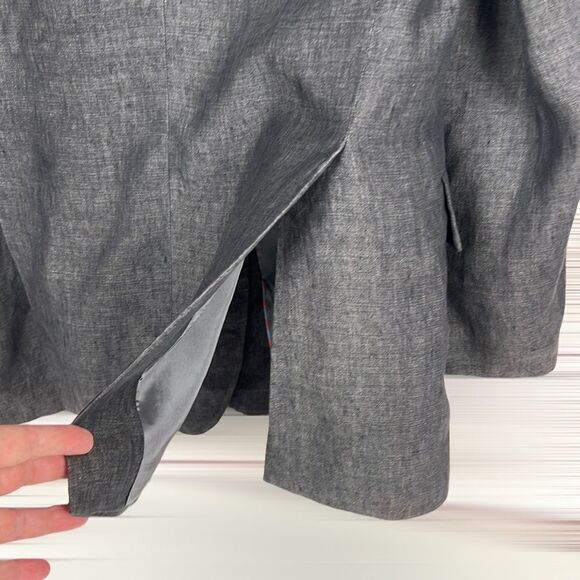 DANIEL HECHTER Paris Linen Blazer Suit Jacket Double Vents Single Breasted - Picture 6 of 12
